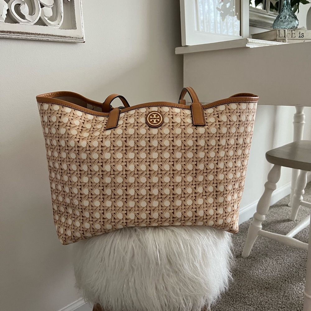 Tory Burch Basket-Weave Tote
